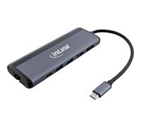 InLine Hub Multiporta USB-C 8-in-1 HDMI DP USB 3.2 PD 3.0 100W MST