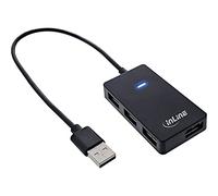 InLine Hub a 4 porte USB 2.0 maschio da tipo A a 4x femmina tipo A nero 30cm