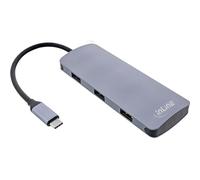 InLine® Hub USB 3.2 Gen.2, 4 X USB-C + 3 X USB-A, PD 100 W, alluminio, grigio