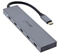 Inline Hub USB-C 4X USB-C + Power Delivery 100W USB 3.2 Gen.2 Alluminio 10Gb/s per MacBook, Smartphone, Tablet, Windows, 35392E