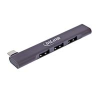 InLine Hub USB-C Slim con 4 porte USB-A, 1 USB 3.2 Gen.1, 3 USB 2.0, Plug & Play, compatto, ideale per mouse, tastiera e chiavette USB, 33203N