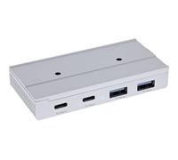 Inline Hub USB magnetico a 4 porte, 2 X USB-C, 2 X USB-A, USB 3.2 Gen.2, fino a 10 Gb/s, magnetico o avvitabile, alloggiamento in alluminio, 35395M