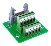 InLine IDC 92504O - Adattatore per cavo piatto, 10 presa a terminale a 5 poli, soluzione compatta con morsetti a vite, ideale per Smart Home & DIY