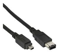 InLine Cavo FireWire 34642, connettore IEEE1394 a connettore a 6 pin, nero, 1,8 m