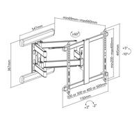 InLine InLine Premium Aluminium Wall Mount, per Flat TV (37-80), nero (23118B)