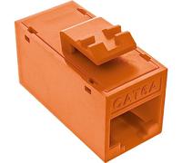 InLine® Keystone - Confezione da 8 prese RJ45, non schermate, Cat.6A, arancione