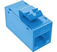 InLine® Keystone - Confezione da 8 prese RJ45, non schermate, Cat.6A, colore: Blu