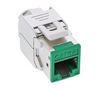 InLine® Keystone - Confezione da 8 prese RJ45, schermate, Cat.6A, colore: Verde