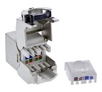 InLine® Keystone - Presa RJ45 Slim, SNAP-In, Cat.8.1, fascetta integrata