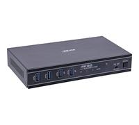 Inline KVM 57885E - Switch a 2 Porte HDMI e USB-C per 2 PC, 4K60Hz HDR, USB 3.2, Funzione di Ricarica, Controllo Hotkey/IR/RS232, Senza Driver, Alta compatibilità,