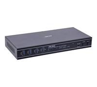Inline KVM 57885F - Switch per 2 PC, HDMI 2.0, 4K@60Hz, Doppio Monitor, USB 3.2, Telecomando Hotkey & IR, Uscita Audio, alloggiamento in Metallo, 5