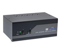 InLine Switch KVM Desktop, 2 porte, Dual Monitor, DP + HDMI, 4K, USB 3.0, Audio [62642I]