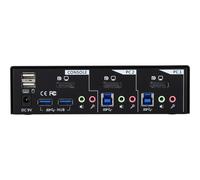 InLine KVM Switch, 2 porte, USB 3.0 DisplayPort, Audio, Hub USB 3.0, Kit cavi in