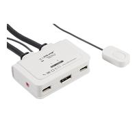 InLine KVM Switch, 2 porte, USB DisplayPort, Audio, all-in-one