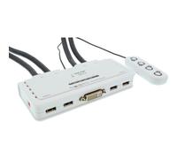 InLine KVM Switch, 4 porte, USB DVI, Audio, all-in-one