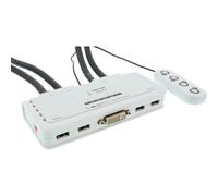 InLine KVM Switch, 4 porte, USB DVI, Audio, all-in-one