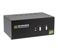 InLine KVM Switch desktop, 2 porte, Dual Monitor, DP 1.2, 4K, USB 2.0, Audio [63642I]