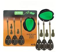 Inline Methods Feeder, per gabbia di esche Mold, in lega di zinco, per pesca alla carpa, con peso integrato e manicotto rotante, 139 x 32,5 mm (C)