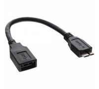 Inline Micro-USB 3.0 OTG Host Adapterkabel Micro-B Stecker an USB A Buchse 0.15m