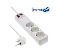 InLine Multipresa 3x Shucko con interruttore protezione bianco 1,5m 16431Q