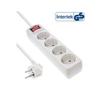 InLine Multipresa 4x Shucko con interrutt. bianca cavo 5m 5 m 16445G