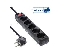 InLine Multipresa 5x Shucko con interruttore nero cavo 1,5m, Strip 16451D