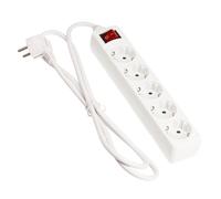 InLine Multipresa 5x Shucko con Switch di rete bianco cavo 1,5m, 1,5 m 16451G