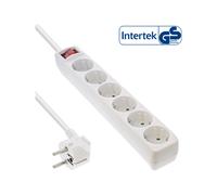 InLine Multipresa 6x Shucko con interrutt. bianco cavo 3m 3 m 16463V