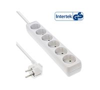InLine Multipresa 6x Shucko con sicura bianco cavo 3m Strip 16463W