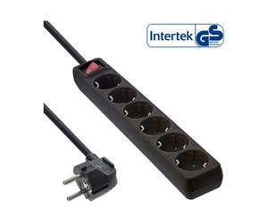 InLine Multipresa 6x Shucko con Switch di rete nero cavo 1,5m 16461S