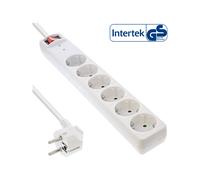 InLine Multipresa 6x Shucko con Switch di rete protezione bianco 1,5m 16461Q