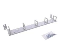 Inline Pannello di gestione dei cavi da 19 pollici con 5 staffe in plastica girevoli, orizzontale, 1U, grigio chiaro RAL 7035, per armadi di rete e server, 19110 K