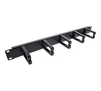 InLine® Pannello passacavo da 19", 5 piccole staffe, RAL 9005, nero
