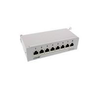 InLine - Pannello patch - RJ-45 X 8 - Grigio chiaro RAL 7035 (76808I)