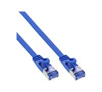 InLine Patch Cable flat U/FTP Cat.6A blu 10m Pimf 10 m Filo di rame 71800B