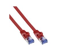 InLine Patch Cable flat U/FTP Cat.6A rosso 10m Cavo Rete CAT 6a FTP 71800R
