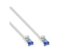 InLine Patch Cable flat U/FTP Cat.6A TPE senza alogeni bianco 7,5m 75707W