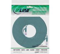 InLine Patch Cable flat U/FTP Cat.6A verde 5m Pimf 5 m Filo di rame 71805G