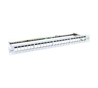 InLine Patch Panel 19" 1U Cat.6A 24-porte per Snap-In Keystone grigio 76824A