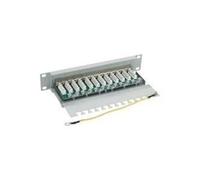 ITS Patch Panel Cat.6, 12-porte, 25,4cm (10), 1HE, grigio chiaro, RAL7035