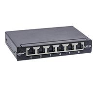 InLine Patch panel Cat.6A 0.5U a 6 vie da tavolo nero