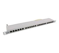 InLine Patch Panel Cat.6A 24-porte, 48,26cm (19), 0,5HE, grigio chiaro RAL7035