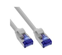 InLine® Cavo patch sottile, Cat.6A, S/FTP, TPE (LSZH) flessibile, PoE, rame (CU), LAN, Ethernet, cavo di rete, RJ45 Gigabit, grigio, 10 m, 74900