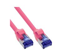 InLine Patchcord Slim Cat.6A S/FTP TPE (LSZH) PoE magenta 15m SFTP 15 74915M