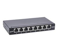 InLine® Patchfeld Cat.6A 0,5U 8 scomparti per tavolo / parete / guida con prote