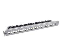 InLine® Patchfeld - Pannello patch Keystone, 24 scomparti, 19", 1U, colore grigio chiaro RAL7035