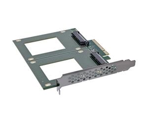 InLine® PCI Express 76660P - Scheda 2 X interna U.2 NVMe SFF-8639 - biforcazione, PCIe x8, larghezza