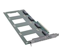 InLine PCI Express 76660R - Scheda 4 X interna U.2 NVMe SFF-8639 - biforcazione, PCIe x16
