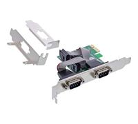 InLine PCIe 76619D - Scheda di interfaccia seriale RS-232, porta COM, AX99100, a basso profilo, per Windows & Linux