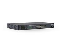 InLine® PoE++ - Switch di rete Gigabit a 16 porte, 1 GBit/s, 2 SFP, 19", metallo, controllo ventola, con display, protezione password, 300 W